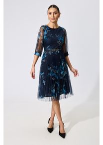 Rochie de ocazie din tull cu imprimeu floral Edna Bleumarin