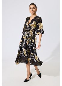 Rochie eleganta din voal cu imprimeu floral Lettice Neagra