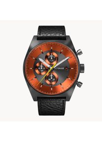 deTomaso Men's Watch - Gray - Chronograph, Case made of surgical steel, Sapphire-hardened mineral glass, Leather strap, 43mm diameter, Japanese quartz movement
