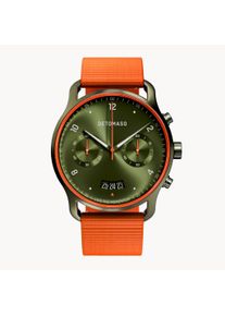 deTomaso Men's Watch - Dark Green - Chronograph, Case made of Surgical Steel, Sapphire-Hardened Mineral Glass, Ocean Plastic Strap, 42mm Diameter, Japanese