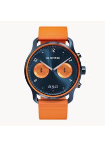 deTomaso Men's Watch - Dark Blue - Chronograph, Case made of Surgical Steel, Sapphire-Hardened Mineral Glass, Ocean Plastic Strap, 42mm Diameter, Japanese