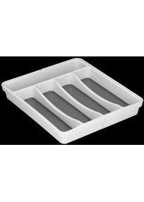 Haba Besteckkasten, ausschiebbar, weiß / grau