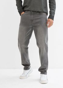 Powerstretchjeans med T-400 och bekvämt snitt klassisk passform avsmalnande ben - grå - storlek 64 - bonprix