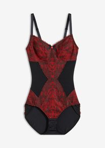 Dekorerad formande body med hög formande kraft - svart - storlek 50 - bonprix