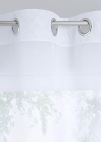 Enfärgad batistgardin med strukturerad yta (1-pack) - vit - storlek 145x140 cm - bonprix
