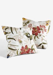 Blommigt överkast - beige - storlek 210x140 cm - bonprix