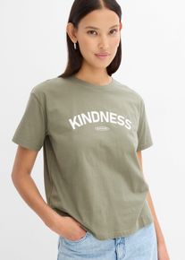 T-shirt i ren ekologisk bomull - grön - storlek 36/38 (S) - bonprix