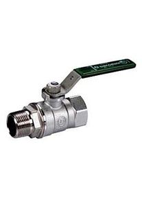 Opal Giacomini Kugelhahn R254WL 254WX053 1/2", grüner Hebelgriff, Innen- und Außengewinde