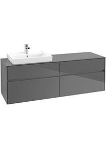 Villeroy & Boch Villeroy & Boch Collaro Waschtischunterschrank C02200FP 160x54,8x50cm, Waschtisch links, Glossy Grey