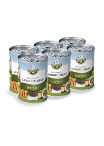 Hypoallergenic Wet food for dogs with insect protein - grain-free - Landgut-Men&uuml; by Bellfor Dog Food - 6 x 400 g