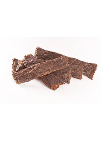 Sunn hundesnacks - Kjøttstrimler Villsvin fra Bellfor Hundemat - 100 g