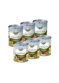 Bellfor natvoer op insectenbasis: startpakket met landgoedmenu & natuurlijk boerderijmenu (elk 3 x 800 g)