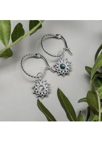 Holzkern Earrings Women Silver and Marble
