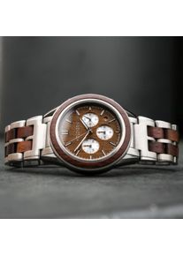 Holzkern; Wood Watch Planetary (Walnut/Walnut), Men, Natural wood