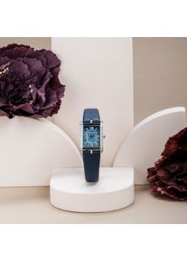 Holzkern; Orologio di legno Memoire (Agata/Blu), Donna, Legno naturale