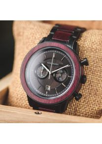 Holzkern; Wood Watch Landelle (Amaranth/Leadwood), Men, Natural wood