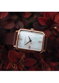 Holzkern; Wood Watch Excellencia (Nacre/Rose Gold), Women, Natural wood