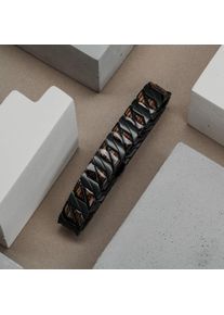 Holzkern heren armband Bariton, zwart roestvrij staal, waterproof, origineel cadeau