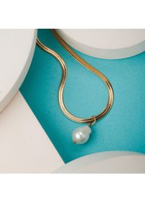 Holzkern Necklaces Women Gold and Baroque pearl