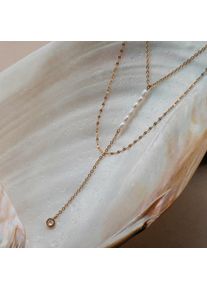 Holzkern Collane Donna Zirconi e Perle