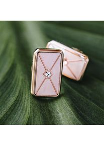 Holzkern Earrings Women Rose Gold and Nacre