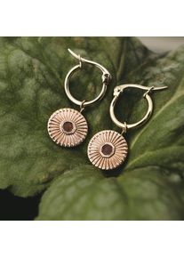 Holzkern Earrings Women Rose Gold and Walnut