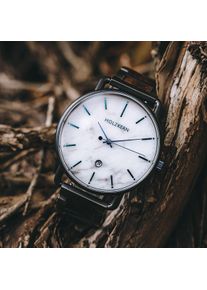 Holzkern; Montre en bois Altona (Leadwood/Marbre), Homme, Bois naturels