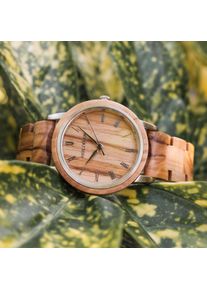 Holzkern; Wood Watch Diana (Olive/Olive), Women, Natural wood