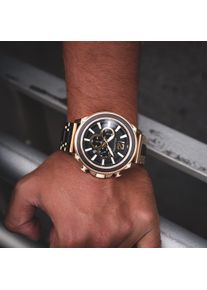 Holzkern; Wood Watch Rhino (Leadwood/Black), Men, Natural wood