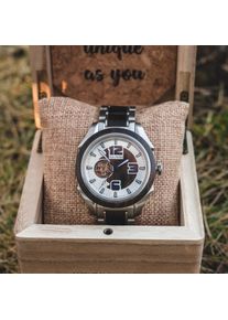 Holzkern; Horloges gemaakt van hout Will (Leadwood/Leadwood), Heren, Natuurlijk hout