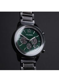 Holzkern; Orologio di legno Ottavio (Leadwood/Verde), Uomo, Legno naturale