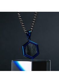 Holzkern Halsketten Herren Blau und Picasso Jaspis