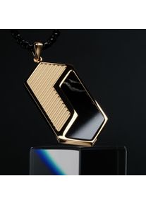 Holzkern Halsketten Herren Gold und Marmor