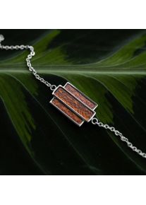 Holzkern Bracelets Femme Platine et Acajou