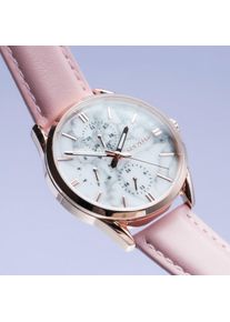 Holzkern; Wood Watch Gifted (Howlite/Pink), Women, Natural wood