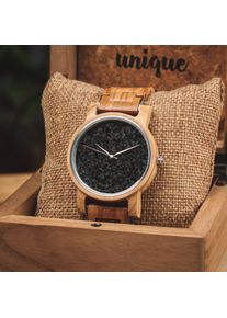 Holzkern; Wood Watch Coast Line (Olive/Biotite), Unisex, Natural wood