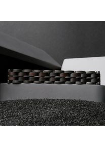 Bracelet Holzkern pour homme et femme Kanon (Érable/Argent antique) en bois naturel, taille ajustable