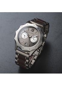 Functioneel heren horloge buzzard, Zilver chronograaf