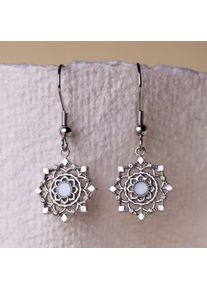 Holzkern Earrings Women Silver and Aquamarine