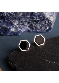 Holzkern Pendientes Mujer Plata y Mármol