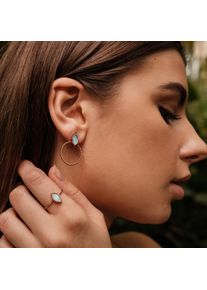 Holzkern Earrings Women Rose Gold and Nacre