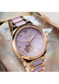 Holzkern; Wood Watch Kaleidoscopic (Amethyst/Ceramic), Women, Natural wood
