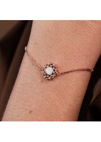 Holzkern Armbänder Damen Rosé und Mondstein