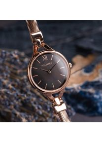 Holzkern; Wood Watch Vasuki (Nacre/Rose Gold), Women, Natural wood