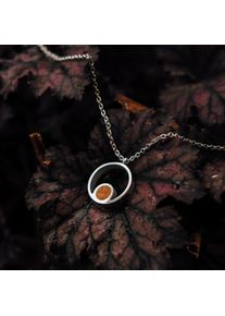 Zilveren ketting voor dames met koa hout hanger