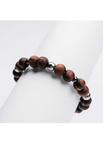 Holzkern Bracelets Men Walnoot en Hematiet