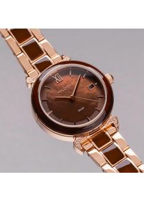 Holzkern; Wood Watch Sunglister (Brown mother-of-pearl/Rose gold), Women, Natural wood