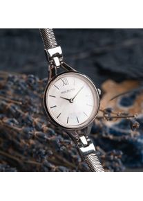 Holzkern; Reloj de Madera Nirah (Nácar/plata), Mujer, Madera natural