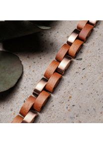Holzkern Bandlet Rondo (Kersen/Roségoud), Natuurlijk hout, heren en dames, in maat verstelbaar