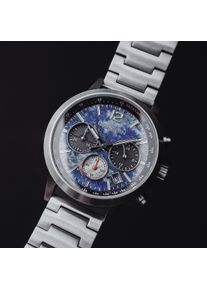 Holzkern; Reloj de Madera Paracas (Lapislázuli/plata), Hombre, Madera natural